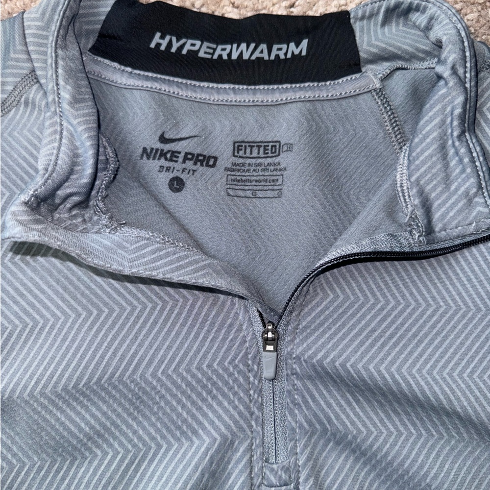 Nike Gray Quarter-Zip Pullover - Picture 2 of 3